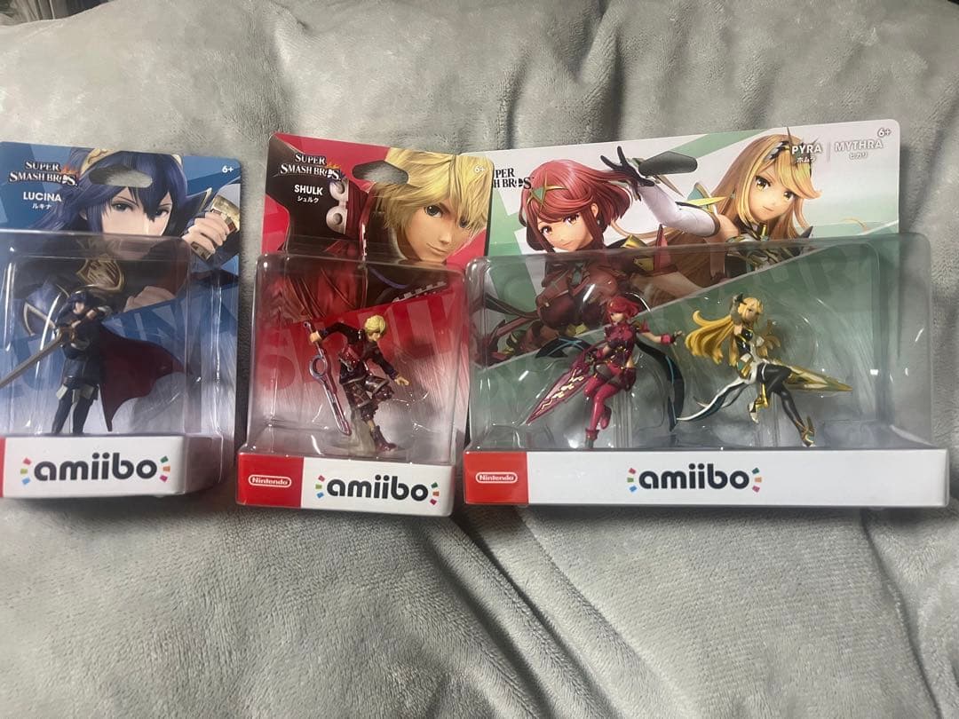 amiibo3点　スマブラ　ホムラ　ヒカリ　ルキナ　シュルク