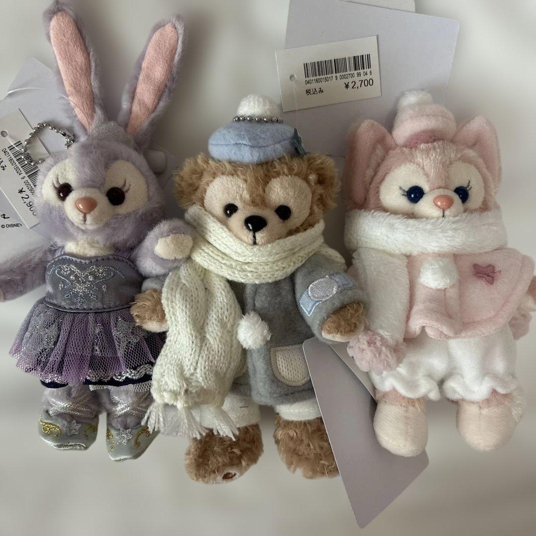 ダンシングスノーフレークス　ぬいぐるみバッジ　ステラルー　ダッフィー　リーナベル