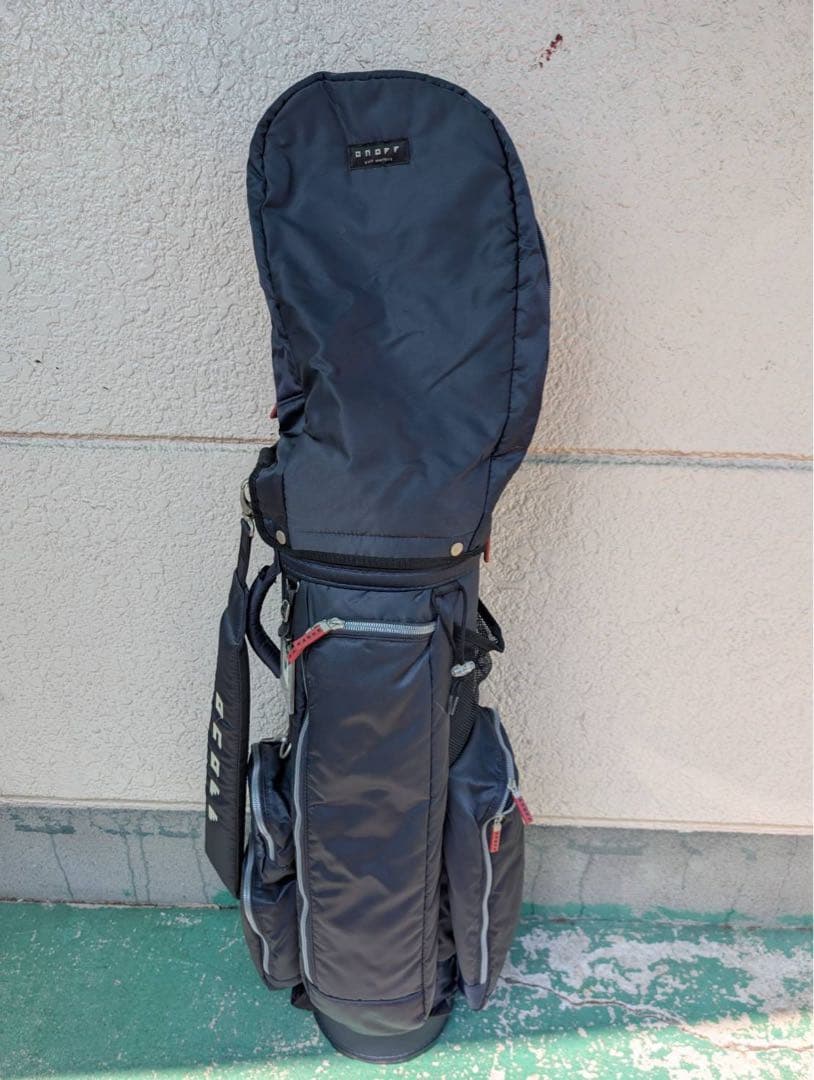 【リユース品】オノフ　キャディーバッグ　ONOFF ナイロン地　黒　5ポケット