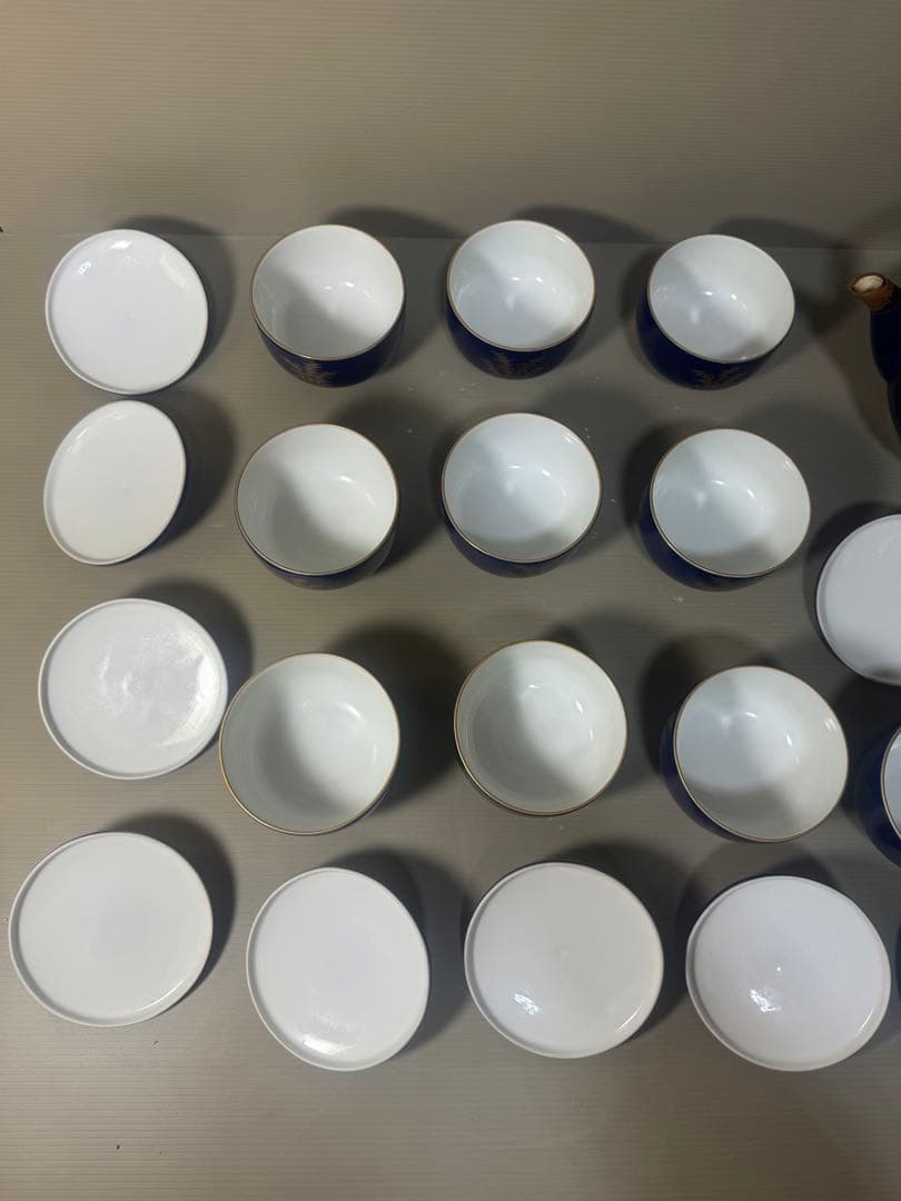 2488 深川製磁　茶器セット　急須1客　湯呑蓋付10客