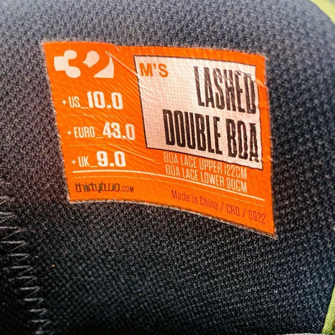 【美品】THIRTYTWO LASHED DOUBLE BOA スノボ ブーツ