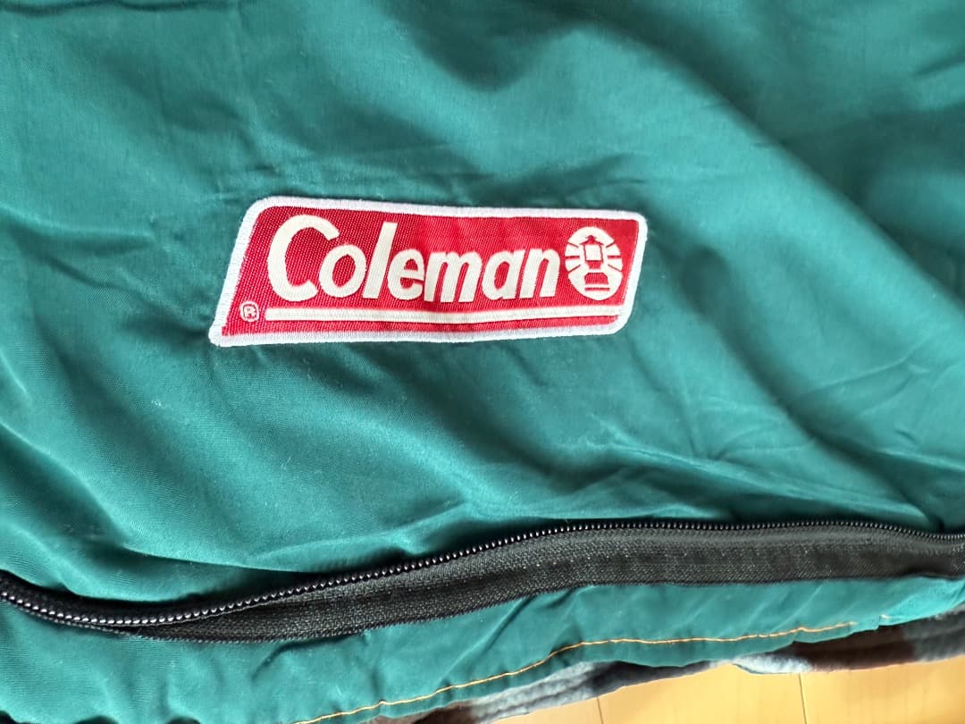 【２個セット】Coleman フリーススリーピングバッグ ブラウンチェック
