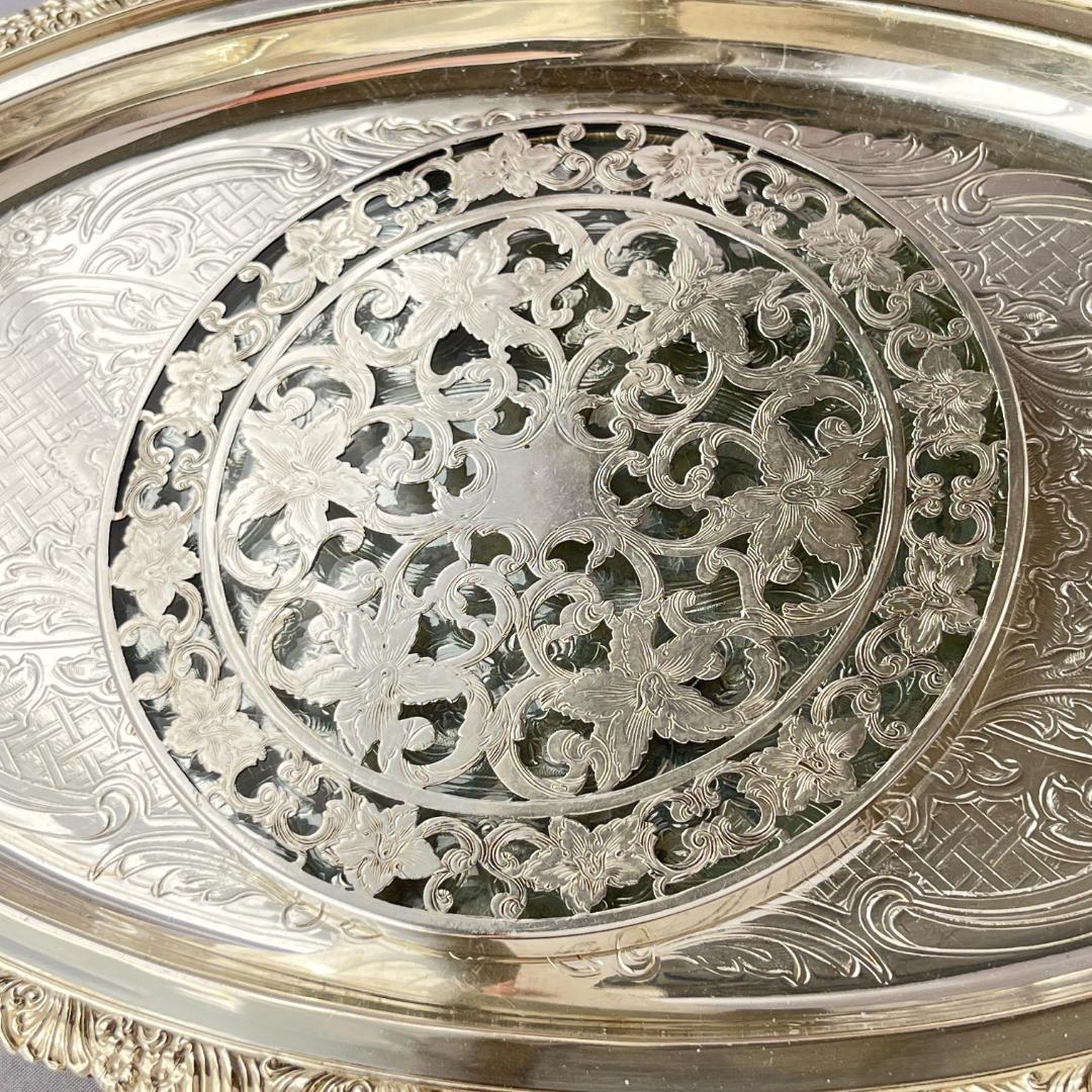 【WEBSTER】 【純銀 / ガラス】ティーセンター 15cm スターリング