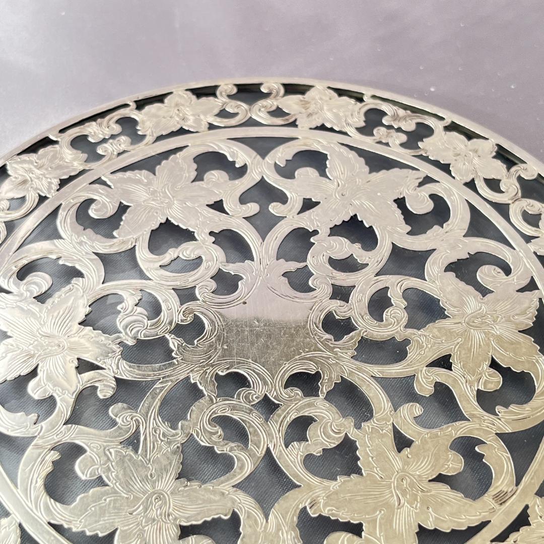 【WEBSTER】 【純銀 / ガラス】ティーセンター 15cm スターリング