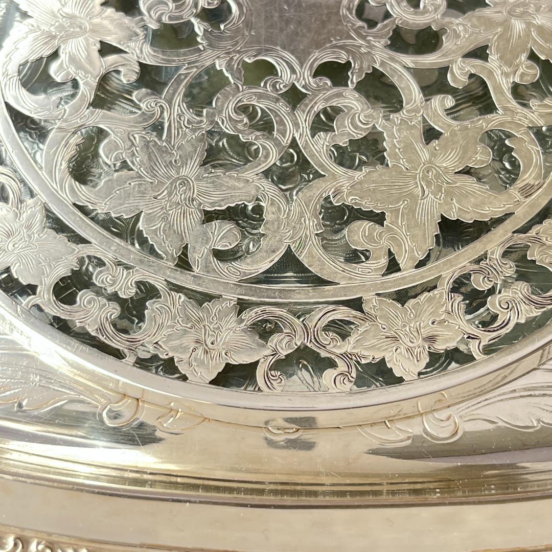 【WEBSTER】 【純銀 / ガラス】ティーセンター 15cm スターリング