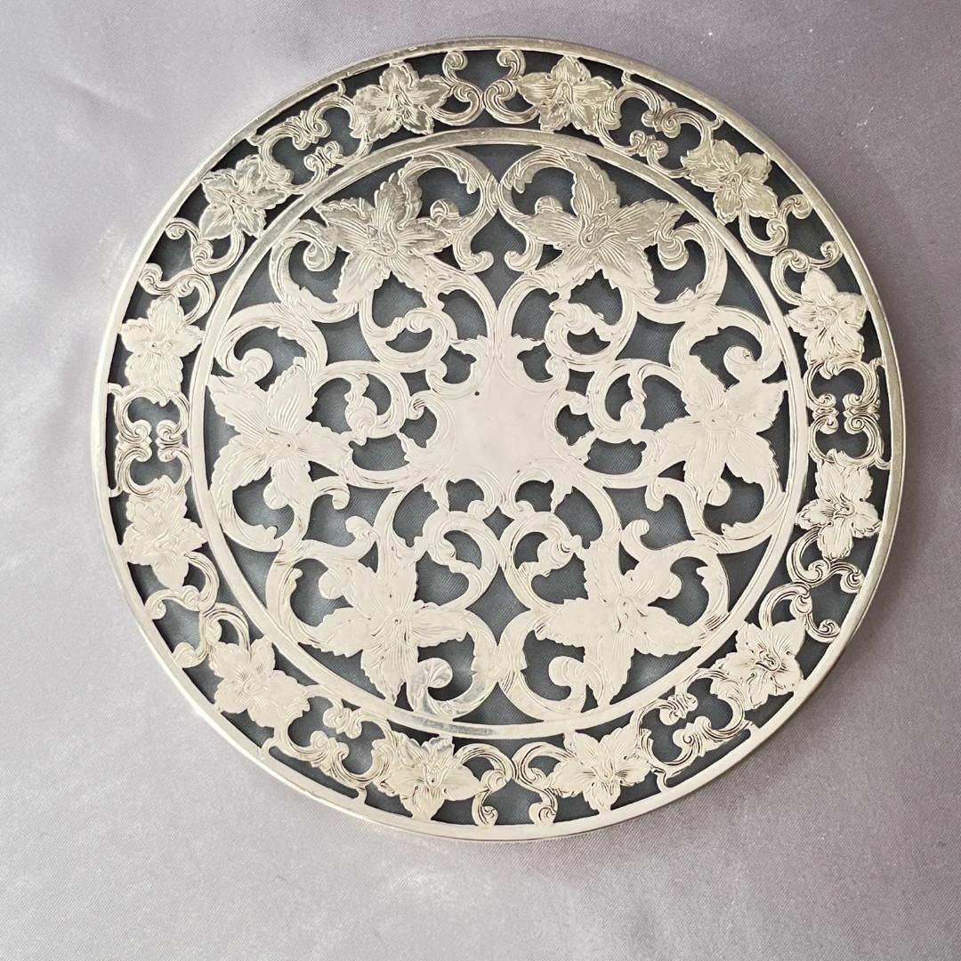 【WEBSTER】 【純銀 / ガラス】ティーセンター 15cm スターリング