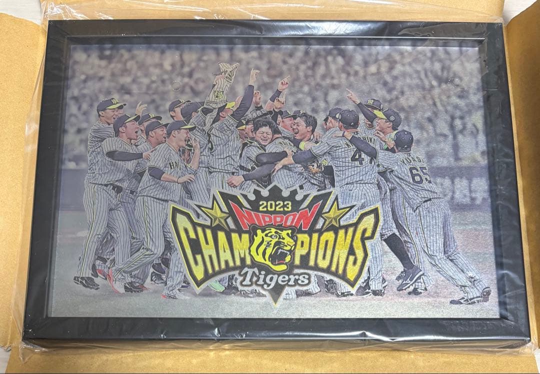 野球 阪神タイガース メタルグラフィ 優勝決定フォト 日本一ロゴ 2023 新品