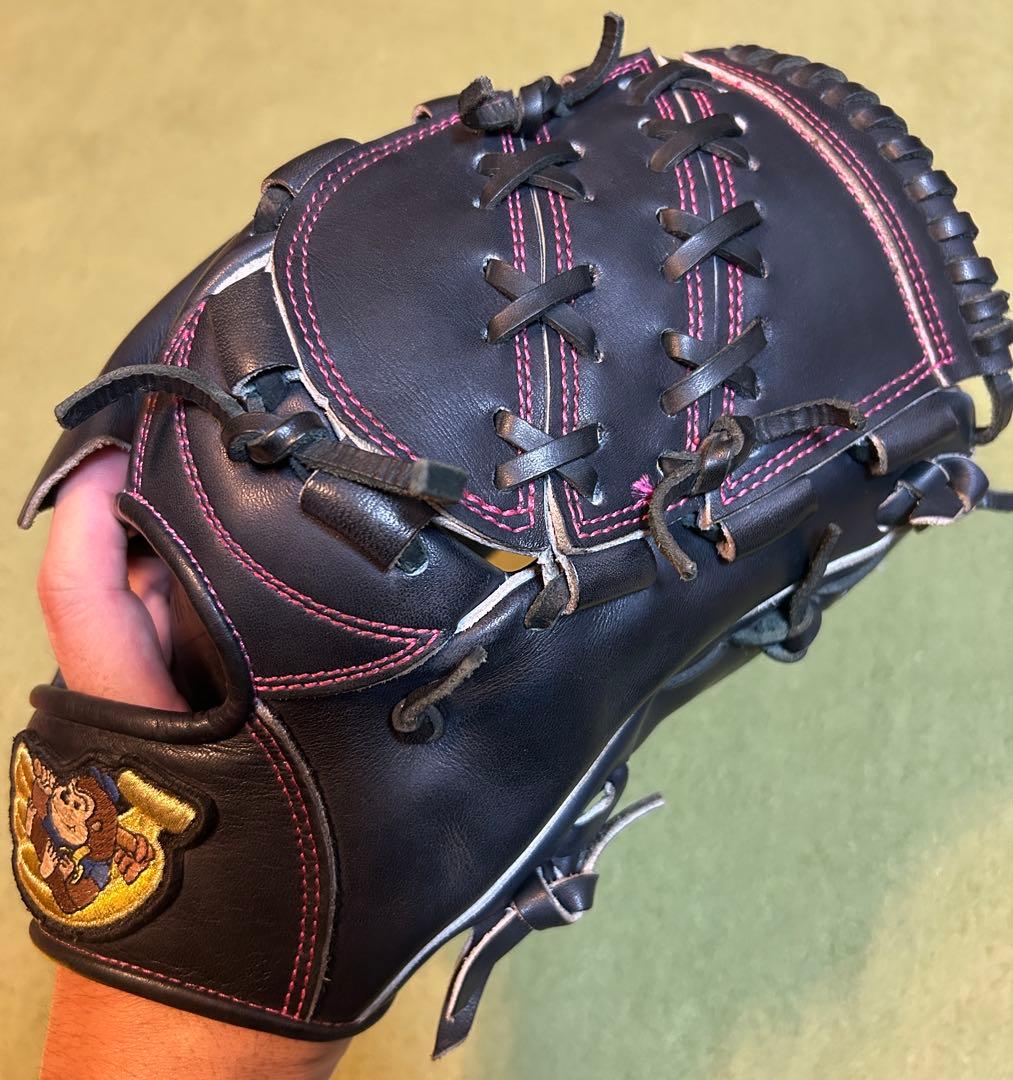 【極上・当たり個体】ごりら印 投手用グローブ ベースマン別注SKR型