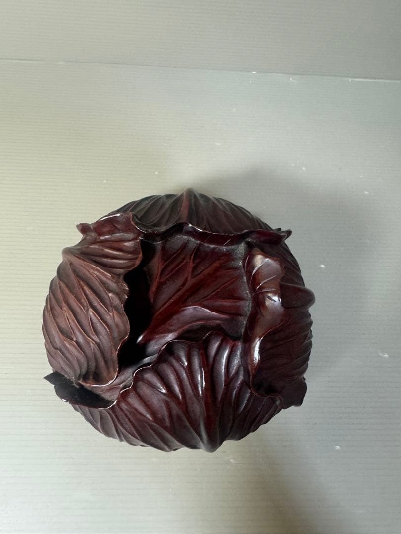 2466 香合　茶道具　古道具　骨董　　蓋物　一刀彫　美品