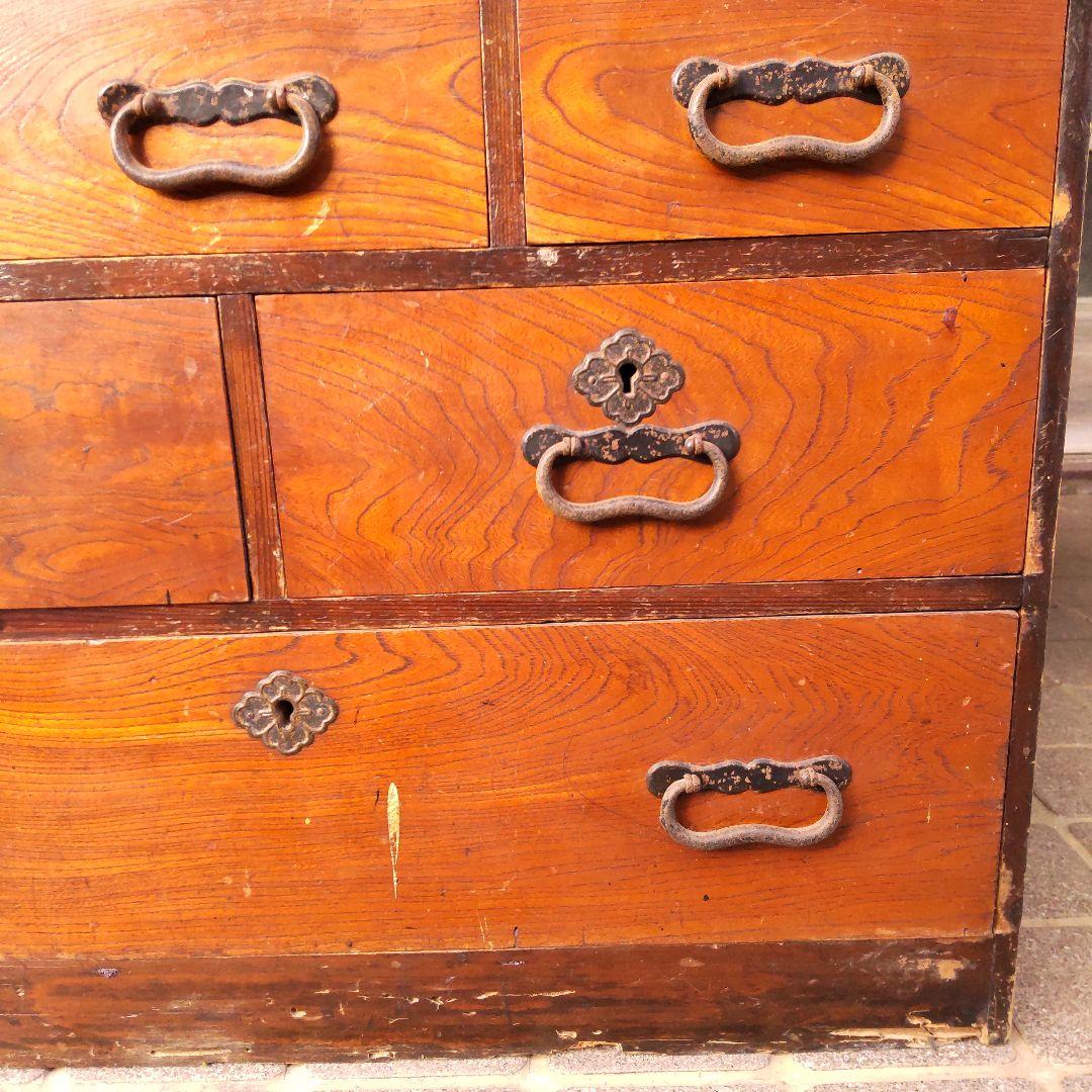 帳場箪笥 古民家 アンティーク 古道具 レトロ 明治 大正 古箪笥 ビンテージ