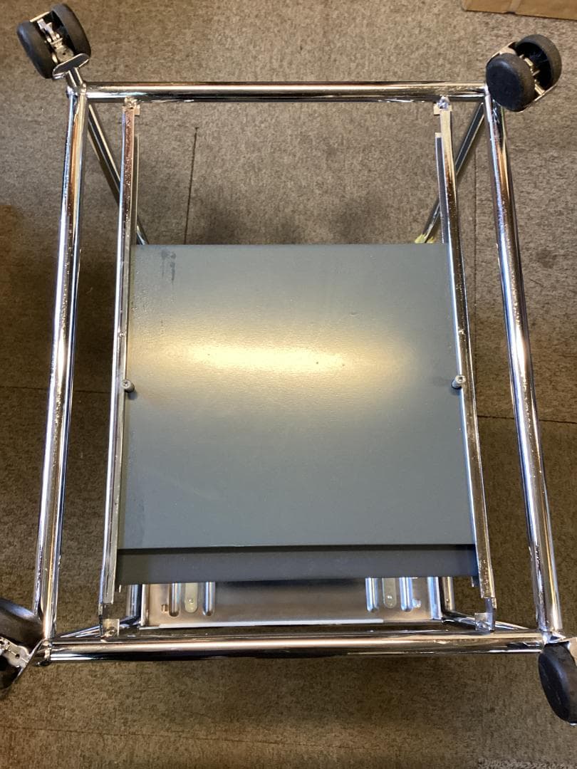 鍵付き　USMハラー　ロールボーイ　２段　デスクワゴン　アントラサイト　A