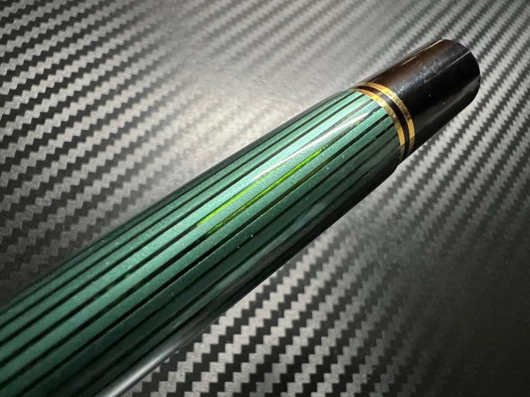 ペリカン 万年筆 美品 M800 緑縞 B
