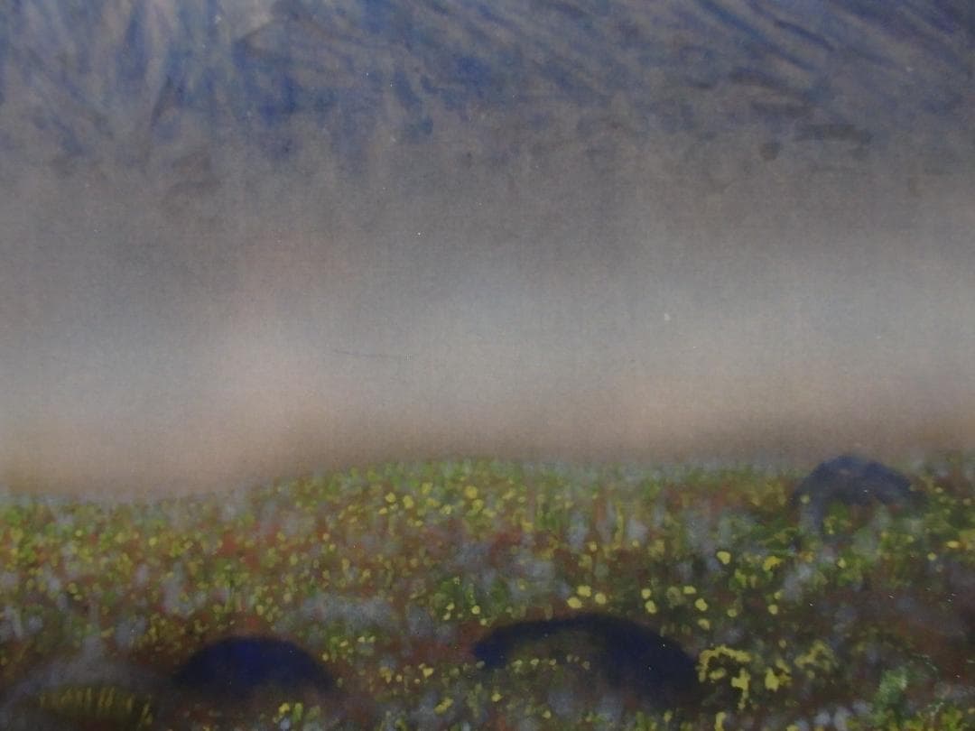 日本画家 吉原芳仙 『ヒマラヤの嶺』扁額/絹本 /1932年作 本物直筆保証