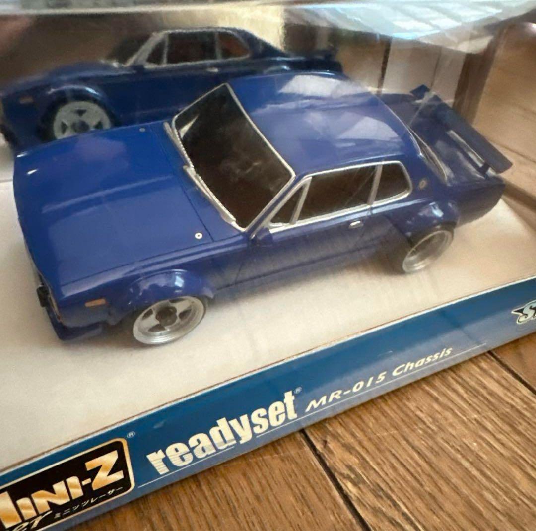 ミニッツ　京商　シャコタンブギ　ジュンちゃんのハコスカ（青）　レディセット