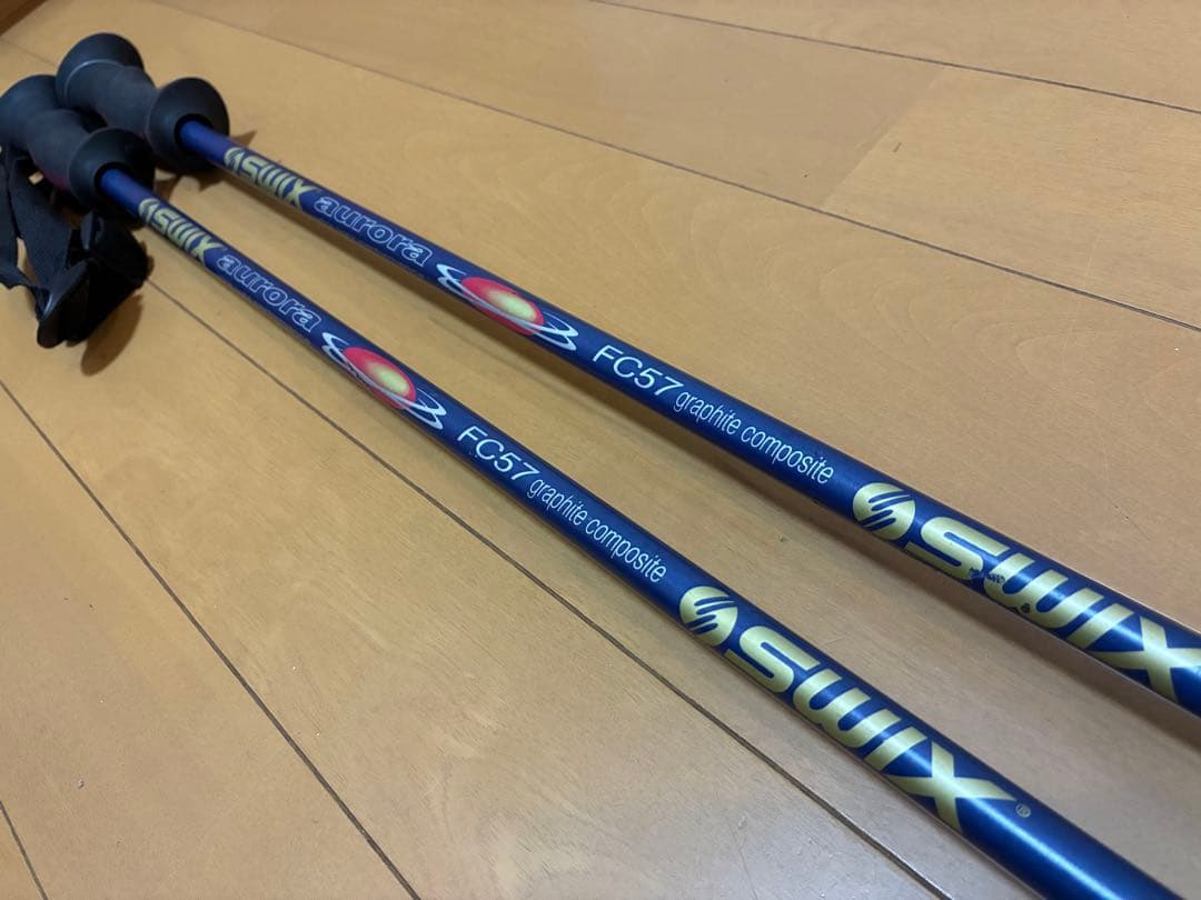 美品SWIX AURORA FC157スキーカーボンストック116.5cm