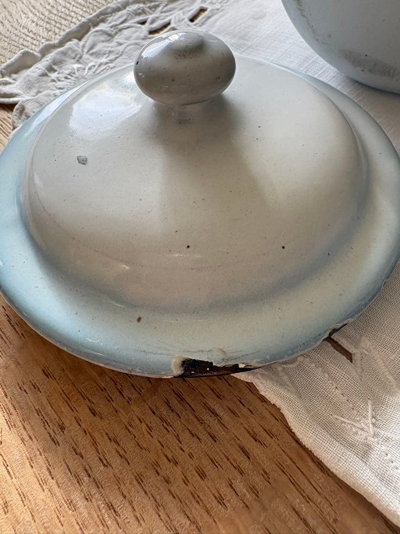 フランスアンティーク♡Japyダブルパンジー柄キャニスター３個セット　希少❣️