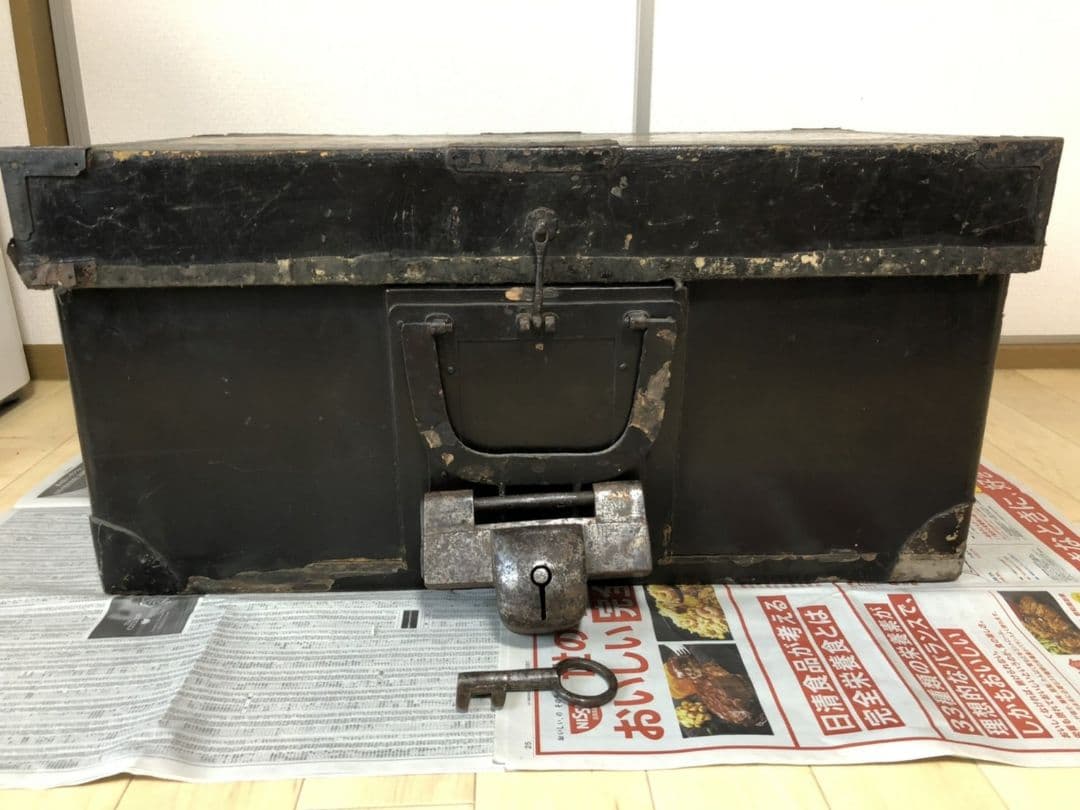 鳥取城、揚羽蝶家紋入りの箱、因幡物、因幡掟セット、因幡物、掟前アンティーク家具