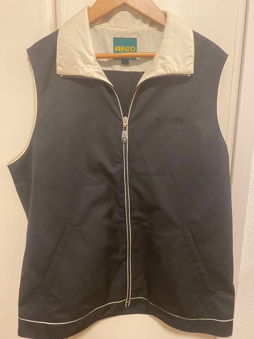 KENZO ゴルフ ベスト サイズ1 ブラック/ホワイト