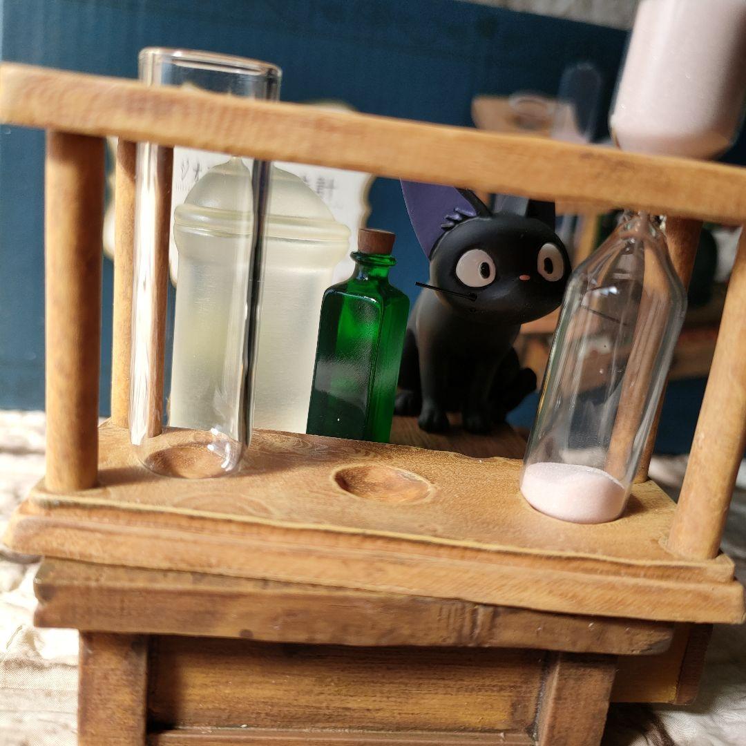 ジブリ 魔女の宅急便 ジジ 黒猫 砂時計 ディスプレイ