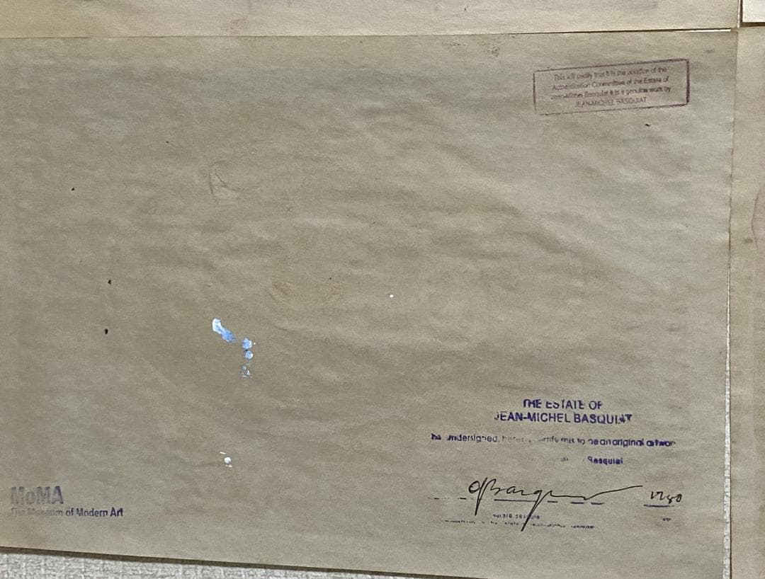 【まとめ売り4枚】模写 肉筆 サインあり ジャン・ミシェル・バスキア 油彩