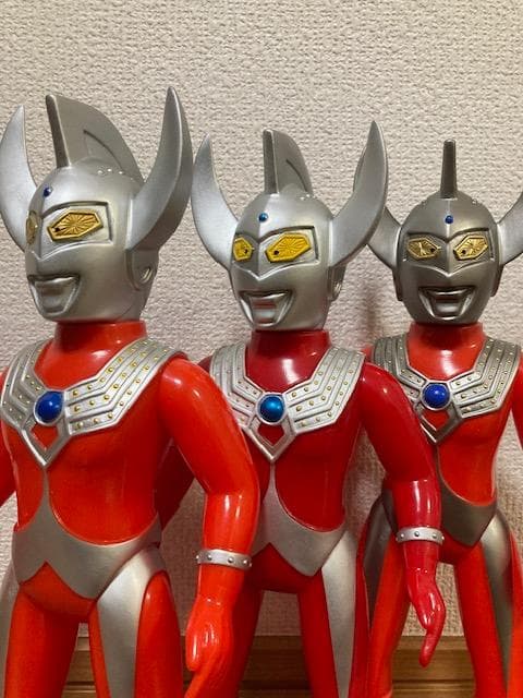 希少３体セット！　特大サイズ　ウルトラマンタロウ　ブルマァク　ソフビ