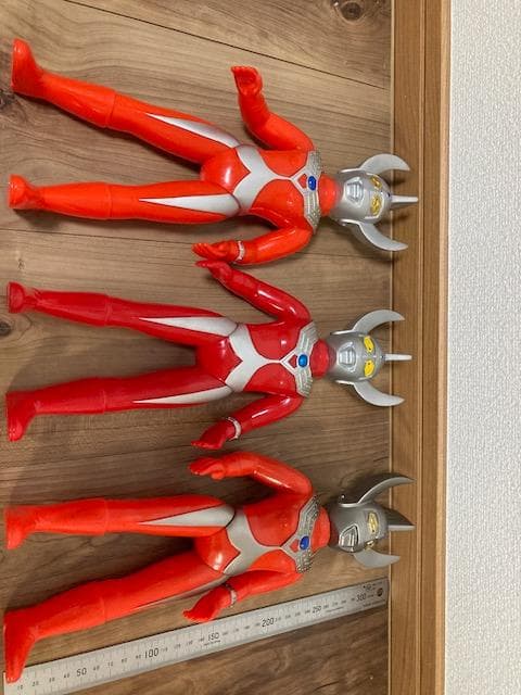 希少３体セット！　特大サイズ　ウルトラマンタロウ　ブルマァク　ソフビ