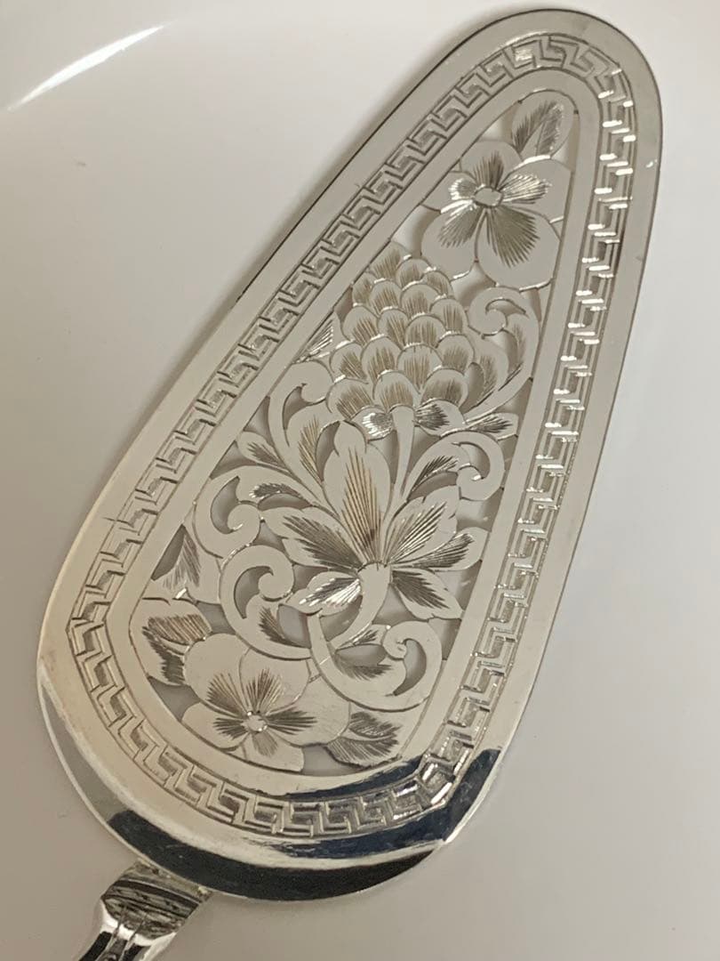 【極希少】銀製 ペルシャ銀 サーバー 刻印84 イスファハン 透かし彫り 75g