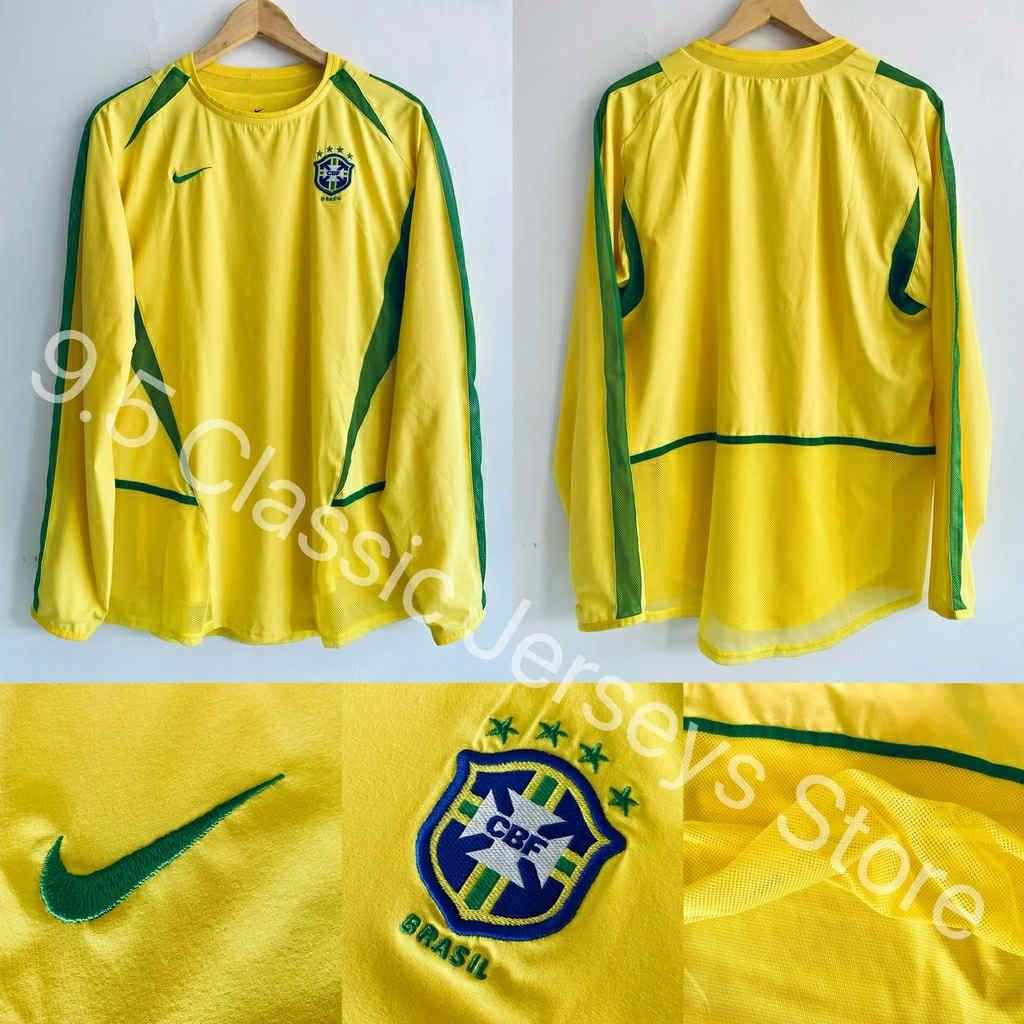 ブラジル代表 2002 ホーム ユニフォーム 長袖 選手仕様