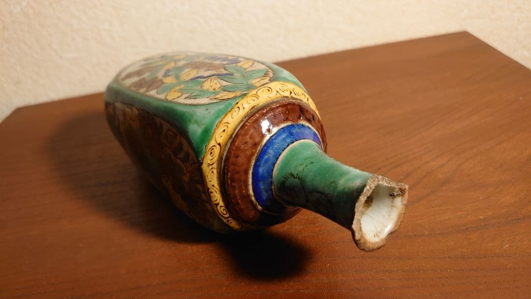 古九谷　九谷焼　吉田屋窯　松山窯　若杉窯　青九谷　青手　徳利　鑑賞陶器　１客