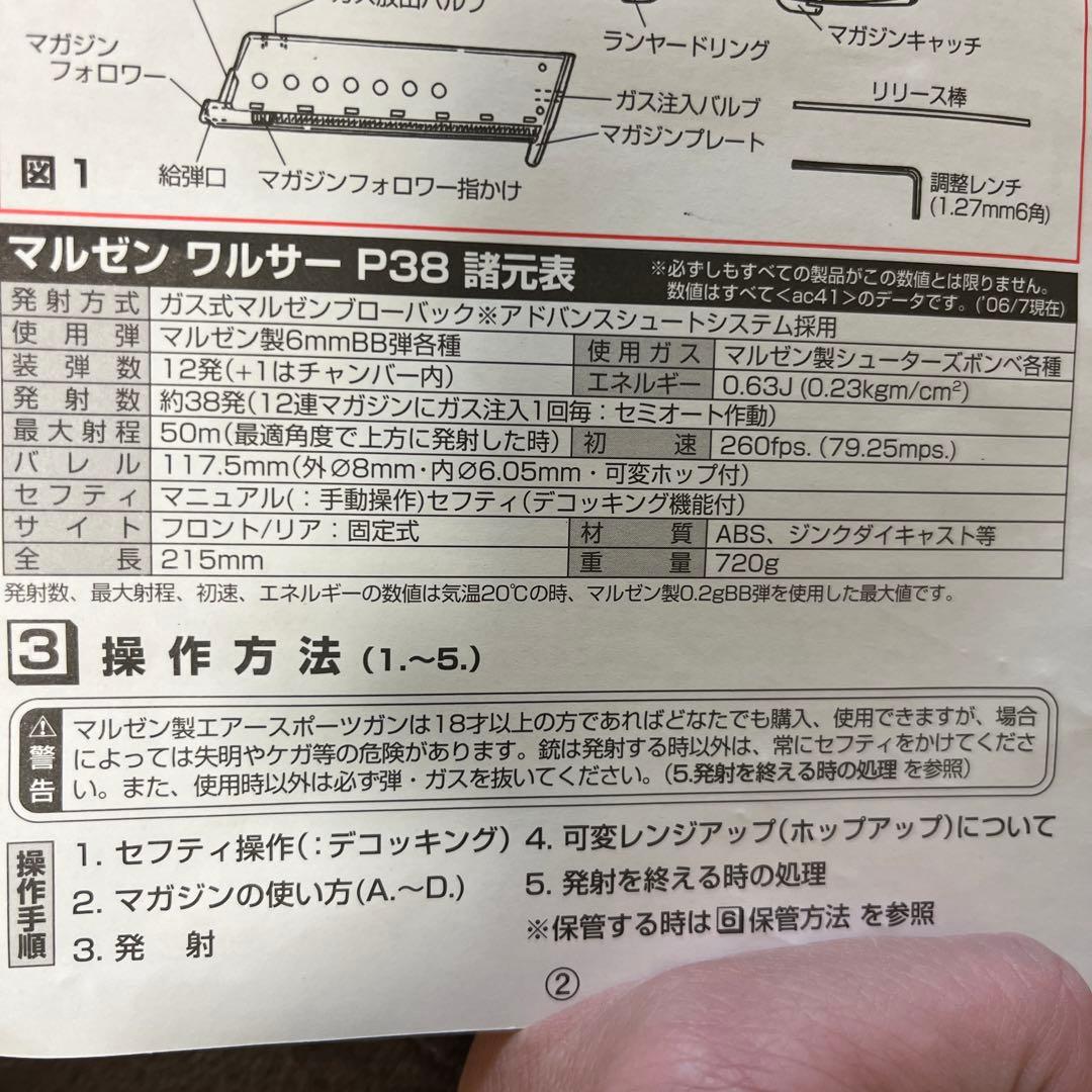 MARUZEN P38 ガスガン　ワルサーP38