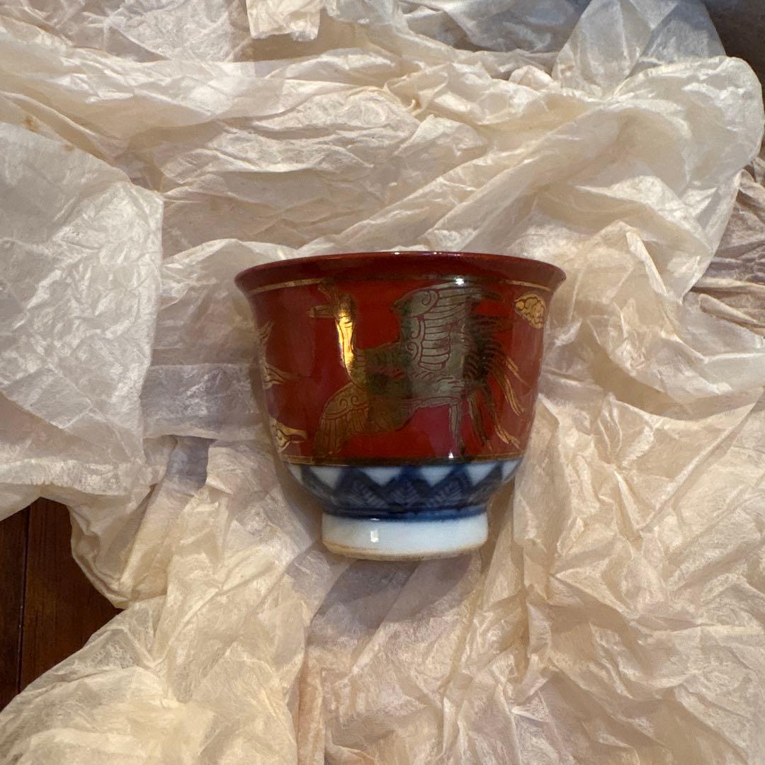 九谷焼　永楽　明治期　煎茶器揃　7点セット　アンティーク　古器 年代物