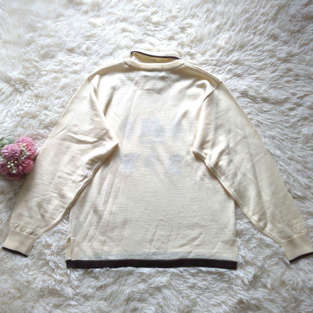 新品☆マンシングウェア　ゴルフ　ニット　24000円　襟が外せる　キリン刺繍　L