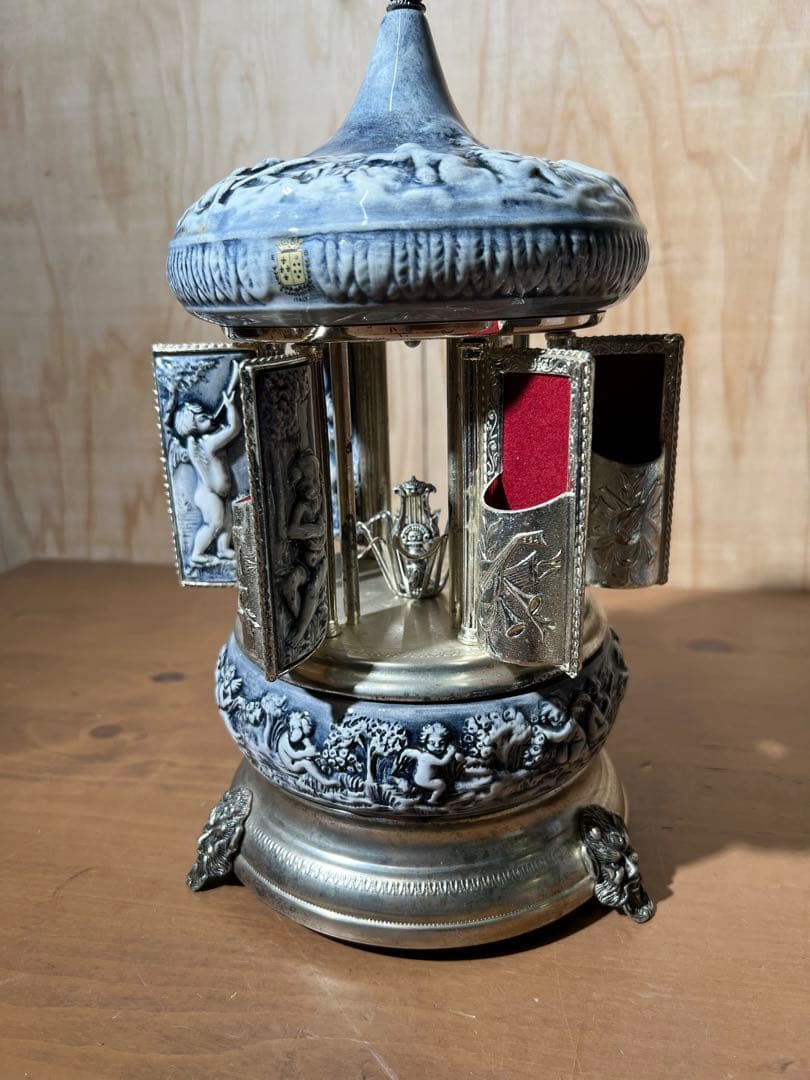 B5【used】REUGE リュージュ 陶器製 カラクリ オルゴール ビンテージ