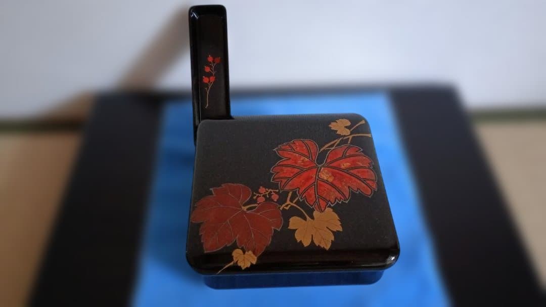 【大正時代以前・白木屋漆器】会津塗 菓子器セット 蔦模様漆器 アンティーク