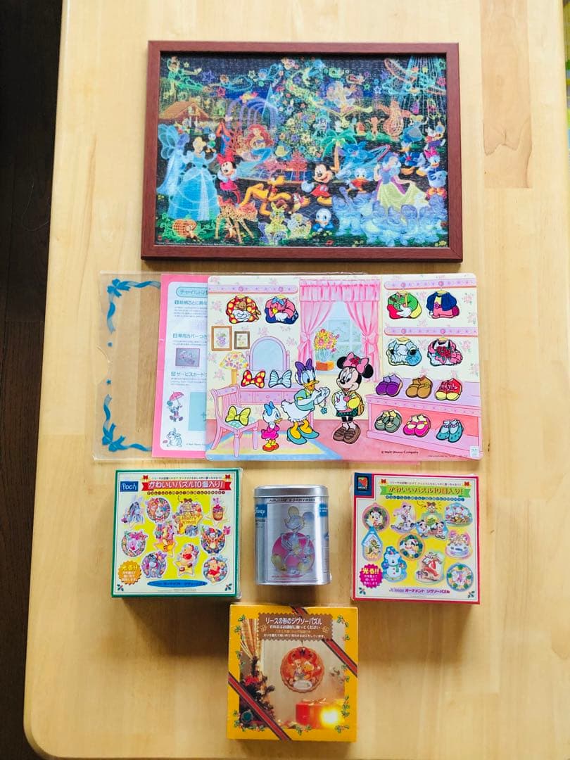 稀少)ディズニーのジグソーパズルセット　＆ おまけ付