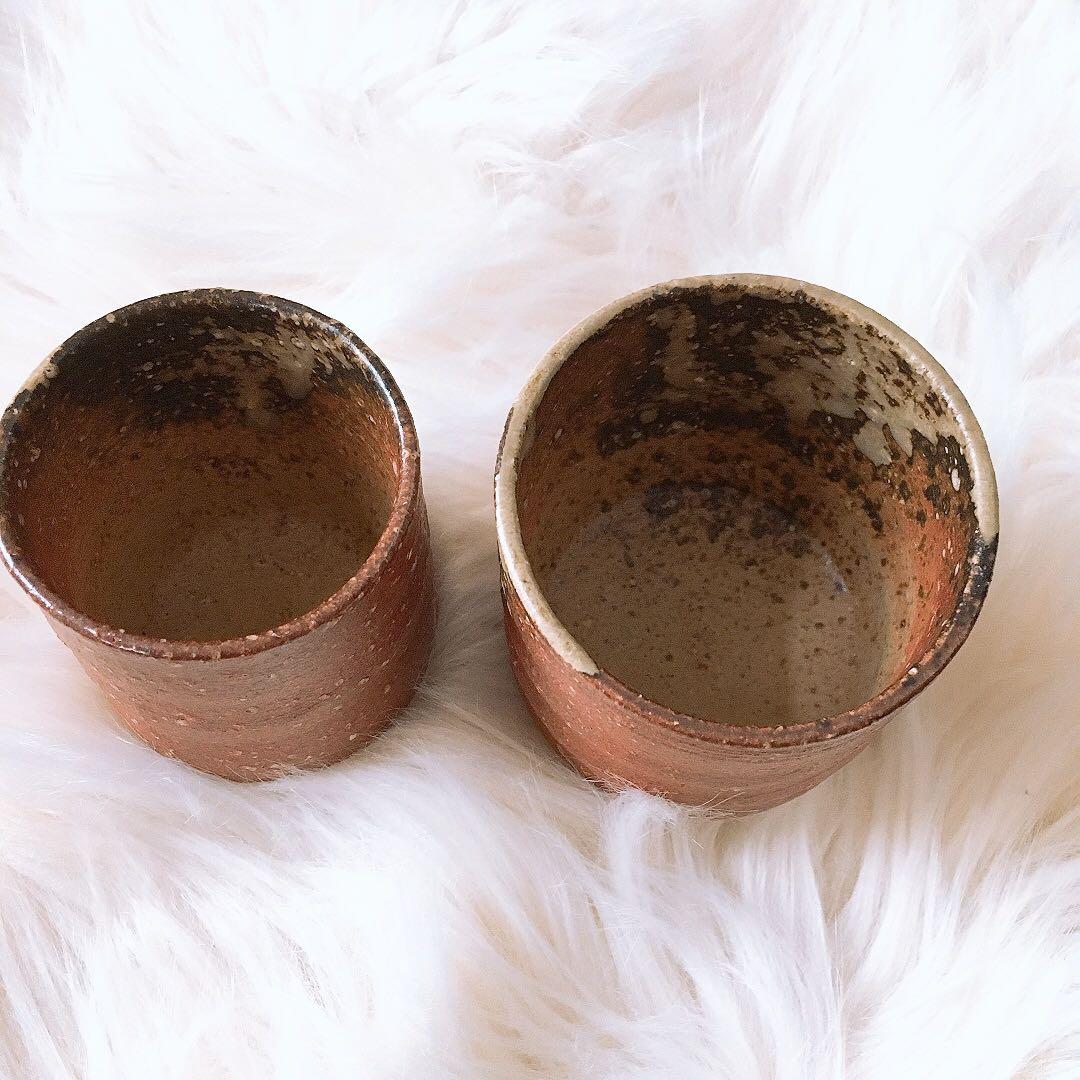 信楽焼 湯のみ 2個セット 茶器