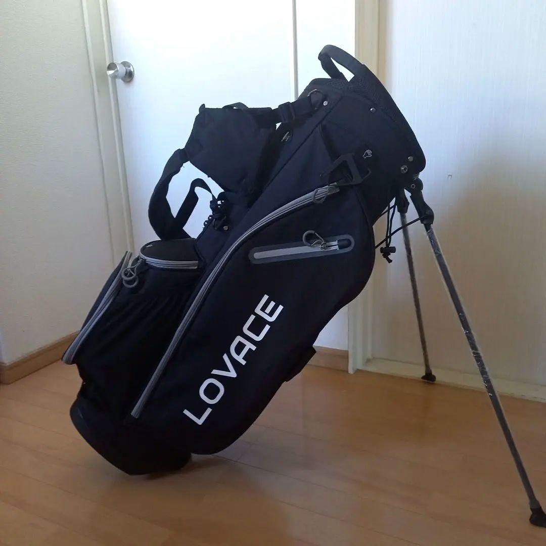 【新品未使用】LOVACE　14分割　スタンドキャディバッグ　ブラック