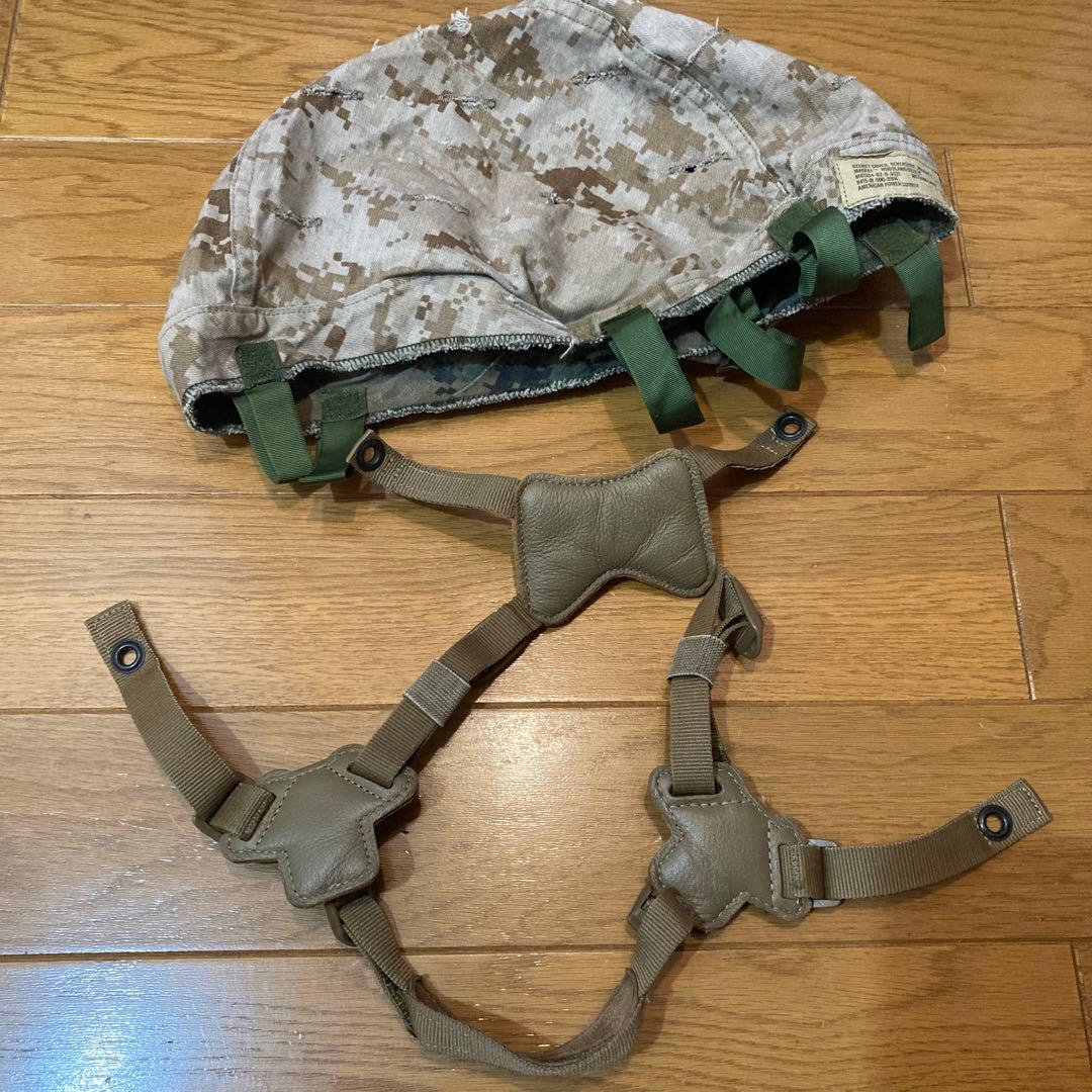 実物 LWH MARPAT ヘルメットカバー チンストラップ セット M-L