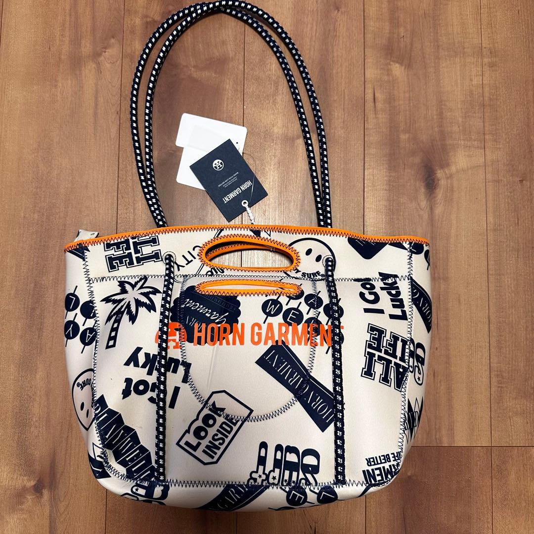 ホーンガーメント　ウエットスーツ生地　トートバッグ　新品タグ付き　サーフ系