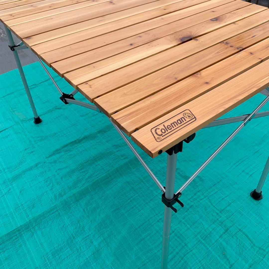 コールマン　ナチュラルウッドロールテーブル　110センチ