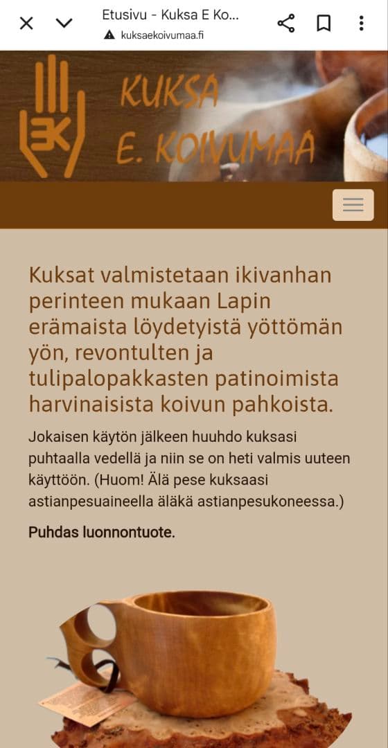 ククサ　ククサカップ　フィンランド　2個セット　北欧　コイブマー社?