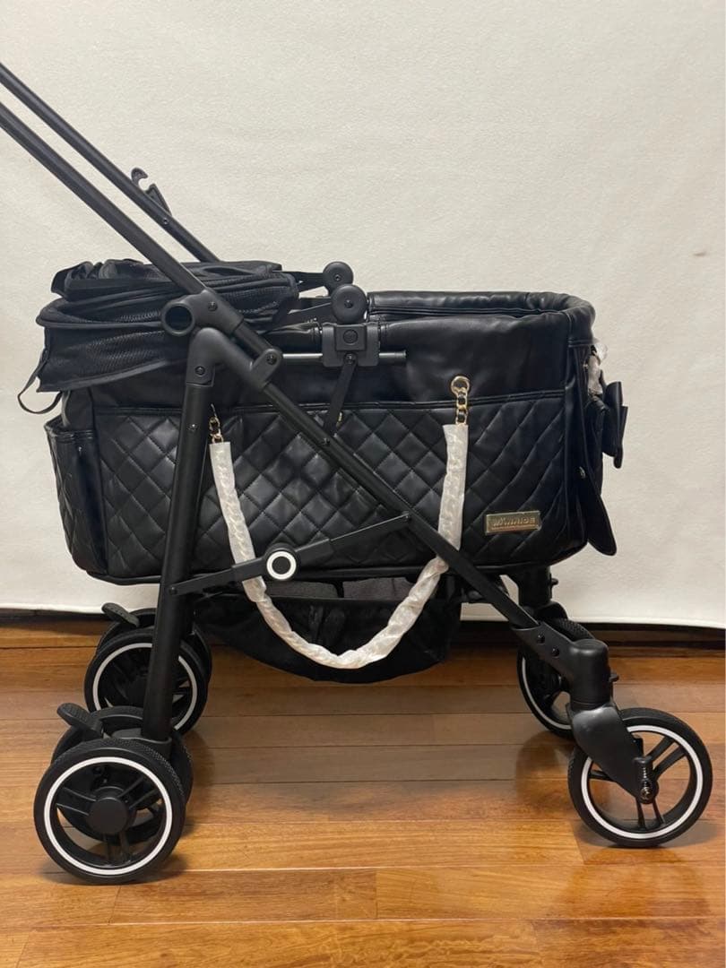 ブラックキルティングペットカート WANRIDE 美品