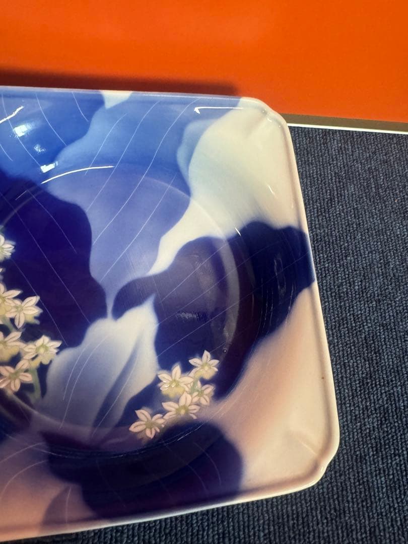 1772 深川製磁　四角　鉢　18cm