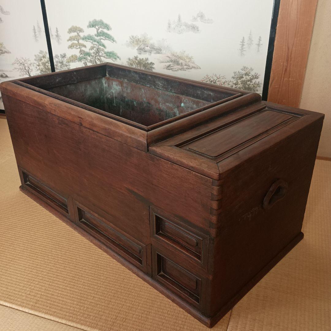★希少★ 関東火鉢 長方形 レトロ 骨董品 レア 送料込み