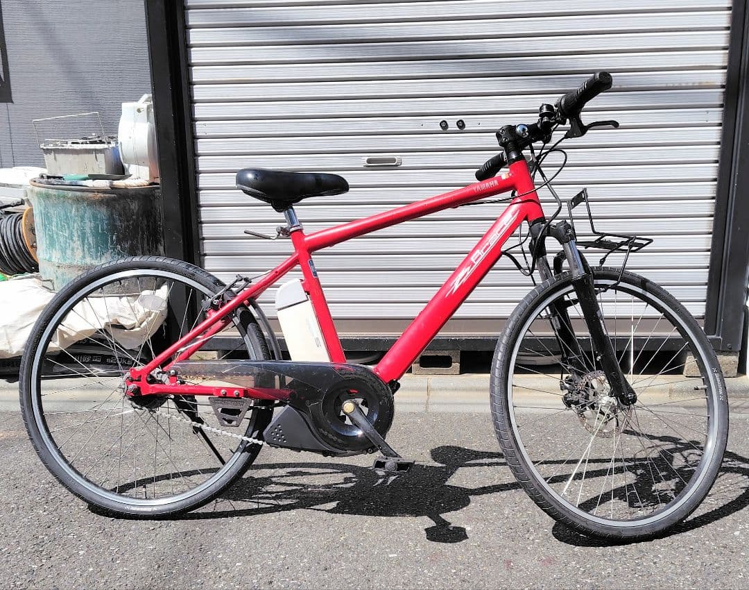 電動アシスト自転車　ヤマハPAS　ブレイス　26インチ　赤　バッテリー、充電器付