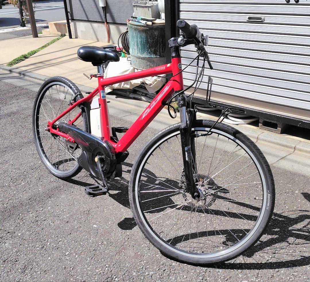 電動アシスト自転車　ヤマハPAS　ブレイス　26インチ　赤　バッテリー、充電器付
