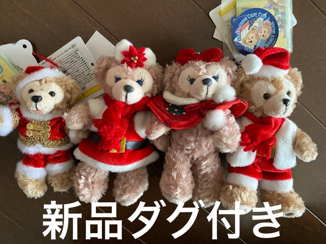 TDSクリスマス❣️ダッフィーシェリーメイぬいぐるみバッチ&ストラップレア