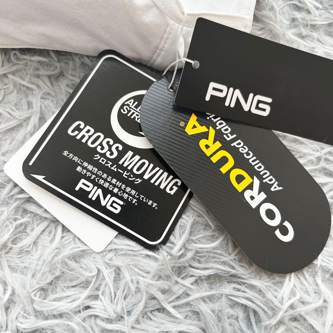 新品 PING ピン　セットアップ　半袖シャツ　ハーフジップ　パンツ　Mサイズ