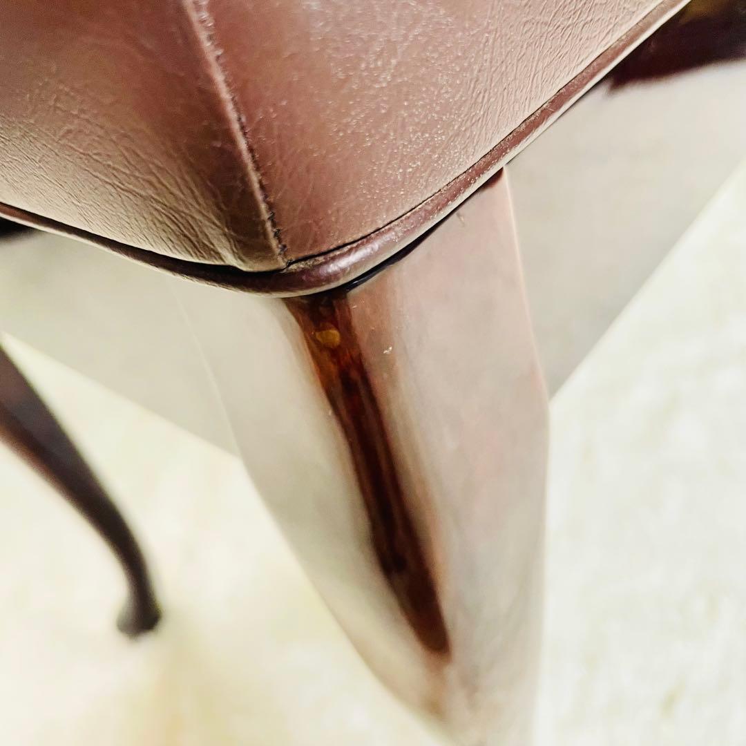 美品　猫足　ピアノ椅子　艶あり　ウォルナット　高さ調整機能付き　高級