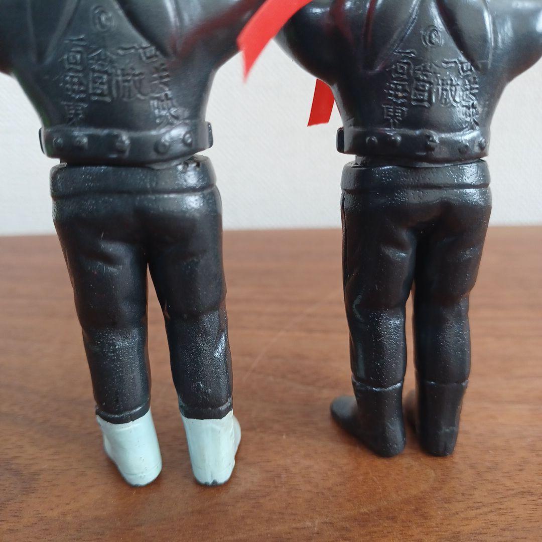 当時ものバンダイ「仮面ライダー」ミニソフビフィギュア2体セット